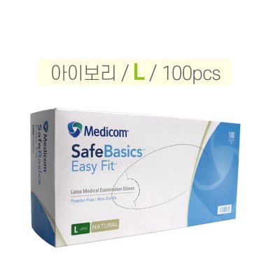 [메디컴]<br>세이프베이직 이지 핏 장갑<br>L / 100pcs