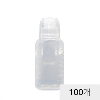 시럽병 100cc 컵마개형 <br>100개 (반투명)