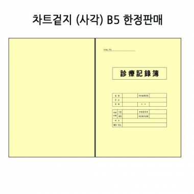 [기성품] 차트겉지<br>한정판매<br>100매 B5