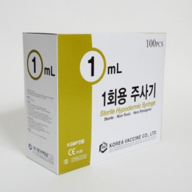 [한국백신]주사기 1cc<br>26G*13mm(½)