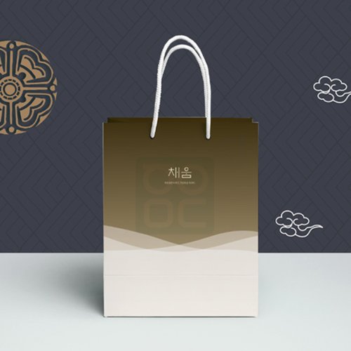 채움물결<br>무광종이가방180g<br>50개입+봉인스티커