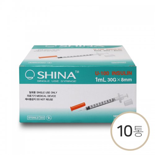 [신아]<br><big>인슐린주사기</big><br>1cc30G*8mm(10통)