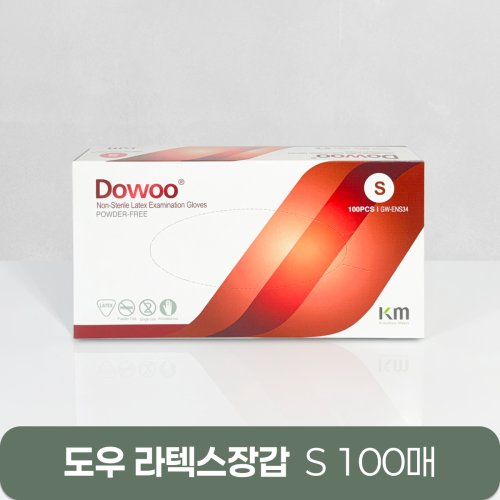 [DOWOO] 라텍스장갑<br>파우더프리<br>S / 100pcs